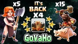 Town Hall 9 (TH9) War Attack Strategy - 2018 | GOVAHO - 3 Star Strategy | Clash Of Clans