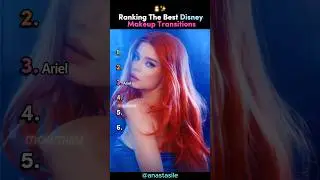 Ranking The Best Disney Makeup Transitions 👸 #makeuptransition #tiktokviral