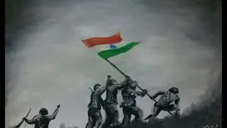 Indian soldiers || painting  ||by|| artist- Pravish Rahi
