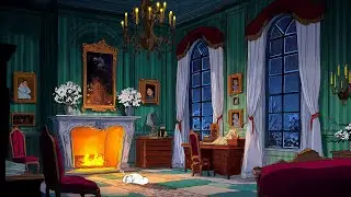 staying warm on a 1940s rainy night with oldies playing in another room