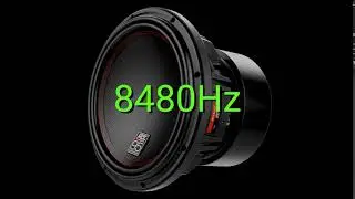 Tone frequency 8480Hz. Test your hearing! speakers/headphones/subwoofer