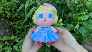 Crochet pretty dress & cute headband for Crybaby/Crochet clothes for plushies/Cute/DIY/Handmade