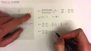 9 - Funktioner och Algebra - Räkna ut k-värdet