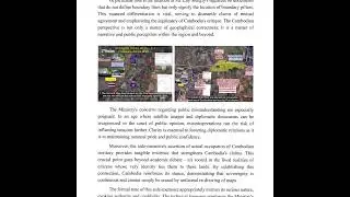 Chouk Chey Village under threat from Thai Unilateral Map