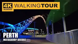 Matagarup Bridge Walking Tour in Perth, Australia (4K 60fps)