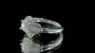 VR1022 Round Cut Halo Diamond Ring Dublin