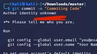 Author Identity Unknown Please Tell me Who You Are Git | Error While Commit On Git Hub