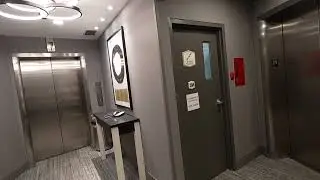 INTERESTING 700FPM Otis Elevonic R Traction Elevators at the The Tower Hotel Niagara Falls