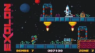 Gameplay of Exolon Redux, remake of the original game Exolon