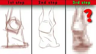 It's easy | foot-drawing process