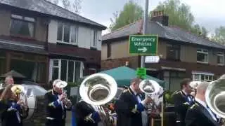Rainford Band on the march @ Diggle Whit Friday