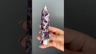 💜Chevron Amethyst Crystal Tower 💜Available on our website! 💜Link in bio