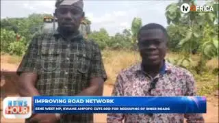 Sene West MP, Kwame Ampofo cuts Sod for Reshaping of Inner Roads
