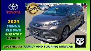 2024 Toyota Sienna XLE FWD 8 Passenger Bench seat Magnetic Grey over Grey Heated Softex Moonroof Qi
