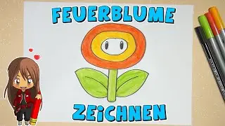 Feuerblume aus Super Mario einfach malen für Kinder | ab 5 Jahren | Malen mit Evi | deutsch