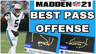MADDEN 21- BEST PASSING SCHEME🎯 CAROLINA GUN BUNCH OFFSET PT.1 ‼️MESHPOST AND VERTS HB UNDER