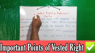 Important points about vested rights | Vested Right | Explain Vested Right | Legal rights | in urdu