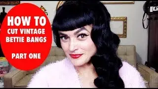 How To Cut Vintage Bettie Bangs for curly hair - Part One