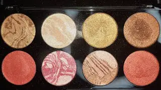 #Half & Half #Pro HD #Blusher #Highlighter #Gold #Silver #Pink #Peach #Bronzer #Champagne #Brown