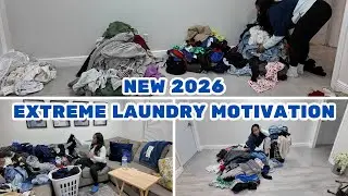 *NEW* 2026 EXTREME LAUNDRY MOTIVATION | 2 DAYS OF LAUNDRY ROUTINE | WASH DRY FOLD REPEAT LAUNDRY DAY