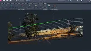 VEGA - Wired infrastructure drawing (power cables, etc.) by Point cloud in AutoCAD.
