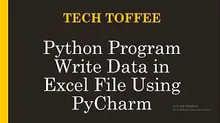 Write excel file using python