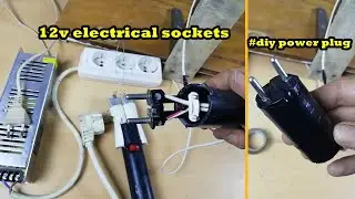 power plug #diy electrical sockets. How to make extension cord 12V-20A
