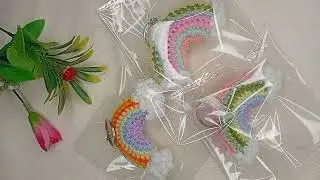  Crochet keychains,cute and tiny with metal ring 🌈🧶🪡