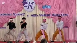 (O2k  students and Kaw tai students)The two types of shan dances share a common theme with each song