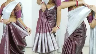 Beautiful Silk Saree Draping Tutorial for Every Wedding Guest |How to Drape a Saree for a Slim Look.