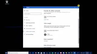 Create user account in windows 10