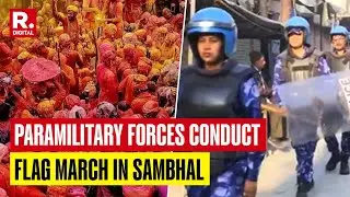 Security Forces on High Alert in Sambhal During Holi Celebrations, Conduct Flag March