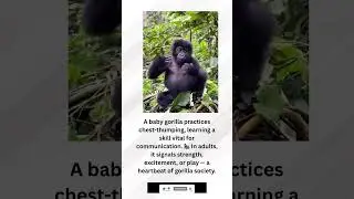 Why does A baby gorilla practices chest-thumping? #weirdfacts #freakyfacts #animals #gorilla