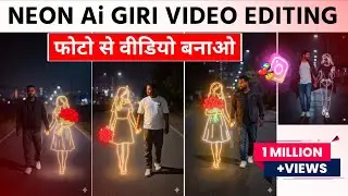 Neon Ai Girl Video Editing || Girl & Boy Ai Walking Video Editing | Couple Ai Walking Video Editing
