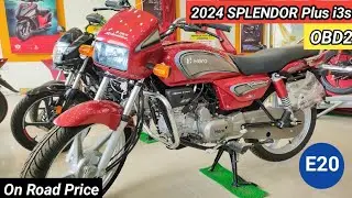 2024 New Hero Splendor Plus i3S l Red Colour l Detailed Review On Road Price Mileage Specification.