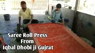 Saree Roll Press From Iqbal Dhobi Ji, Saree Roll Polishing, Laundry Business