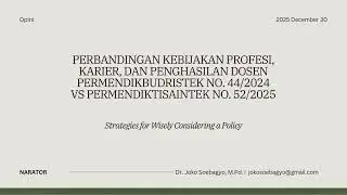 Perbandingan Permendikbudristek 44/2024 VS Permendiktisantek 52/2025