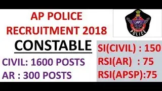 AP Police Recruitment 2018 - Apply Online for 3057 Constable & SI Posts