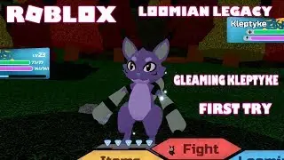 Roblox Loomian Legacy Gleaming (Shiny) Kleptyke First Try Caught (Gleaming Hunt)