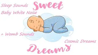 Sleep Sounds Baby White Noise + Womb Sounds | 12 Hours Black Screen