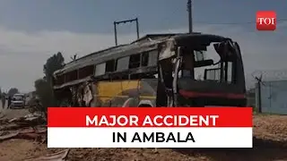 Ambala bus-trailer collision | Speeding trailer collides with bus