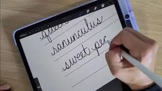 Learn how to do cursive handwriting of flower names from a to z