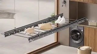 How to Install Hand Winch Ceiling Clothes Drying Rack | Step-by-Step Guide  #easerack #clothesrack