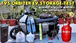Tvs orbiter ev electric scooter storage test detailed malayalam review how much can fits real life 