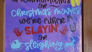 30 minute crafting. Making a cute vinyl christmas sign 