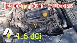 Причина глушения с вибрацией и тряской двигателя Рено 1.6 dCi  R9M.