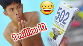 1 million iQ Using glue 502 😂😂   Po Troll Comedy  Team
