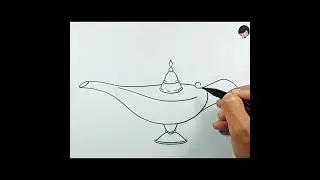 Easy Drawing Genie Lamp #shorts