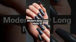 Modern Grey Nails With Sleek Finish - Minimalist Chic 🩶✨