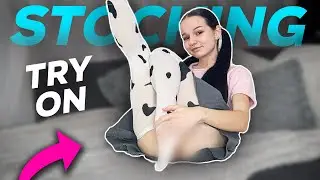 [4K USA] Minimalist White & Bold Cow Pattern Stockings ✨ Contrast Style Haul
